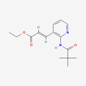 B1461684 Ethyl 3-(2-trimethylacetamido-3-pyridyl)acrylate CAS No. 882029-13-2