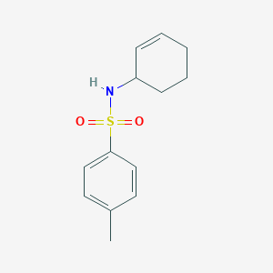 molecular formula C13H17NO2S B14616842 Benzenesulfonamide, N-2-cyclohexen-1-yl-4-methyl- CAS No. 57981-18-7