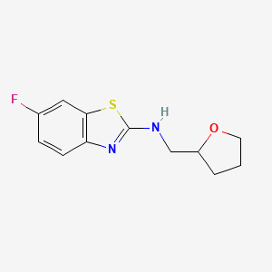 molecular formula C12H13FN2OS B1461685 6-氟-N-(四氢呋喃-2-基甲基)-1,3-苯并噻唑-2-胺 CAS No. 1105194-57-7