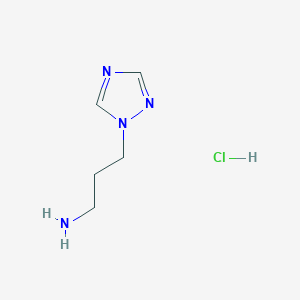 molecular formula C5H11ClN4 B1461686 3-(1H-1,2,4-三唑-1-基)丙胺盐酸盐 CAS No. 794522-91-1