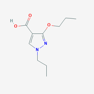 molecular formula C10H16N2O3 B1461687 3-propoxy-1-propyl-1H-pyrazole-4-carboxylic acid CAS No. 1170891-16-3