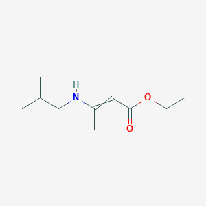 molecular formula C10H19NO2 B14616876 Ethyl 3-[(2-methylpropyl)amino]but-2-enoate CAS No. 57791-64-7