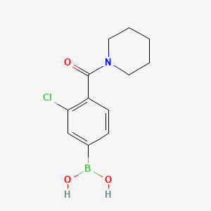 molecular formula C12H15BClNO3 B1461698 (3-氯-4-(哌啶-1-羰基)苯基)硼酸 CAS No. 850589-50-3