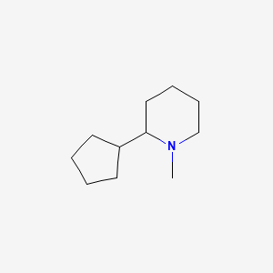 molecular formula C11H21N B14616985 2-Cyclopentyl-1-methylpiperidine CAS No. 57070-55-0