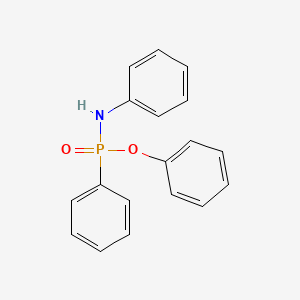 molecular formula C18H16NO2P B14616986 P-Phenyl N-phenylphosphonamidic acid phenyl ester CAS No. 57668-23-2