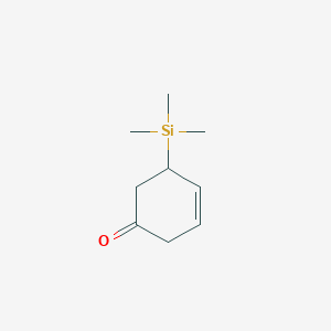 molecular formula C9H16OSi B14616997 3-Cyclohexen-1-one, 5-(trimethylsilyl)- CAS No. 56917-70-5