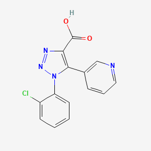 molecular formula C14H9ClN4O2 B1461704 1-(2-chlorophenyl)-5-(pyridin-3-yl)-1H-1,2,3-triazole-4-carboxylic acid CAS No. 1031977-12-4