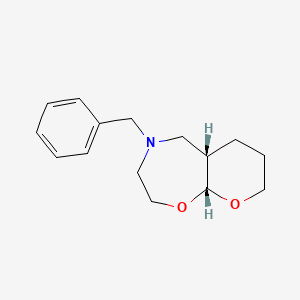 molecular formula C15H21NO2 B14617072 6H-Pyrano[3,2-f]-1,4-oxazepine, octahydro-4-(phenylmethyl)-, cis- CAS No. 57492-52-1