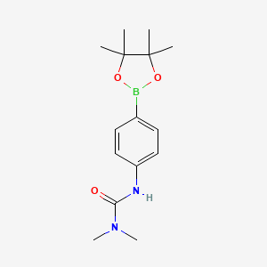 molecular formula C15H23BN2O3 B1461708 1,1-Dimethyl-3-(4-(4,4,5,5-tetramethyl-1,3,2-dioxaborolan-2-yl)phenyl)urea CAS No. 874290-93-4