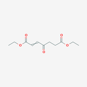 molecular formula C11H16O5 B14617158 Diethyl 4-oxohept-2-enedioate CAS No. 59742-69-7