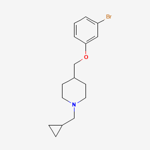 molecular formula C16H22BrNO B1461718 4-(3-Bromo-phenoxymethyl)-1-cyclopropylmethyl-piperidine CAS No. 189618-25-5