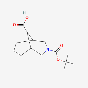 molecular formula C14H23NO4 B1461722 3-(tert-Butoxycarbonyl)-3-azabicyclo[3.3.1]nonane-9-carboxylic acid CAS No. 1198466-18-0