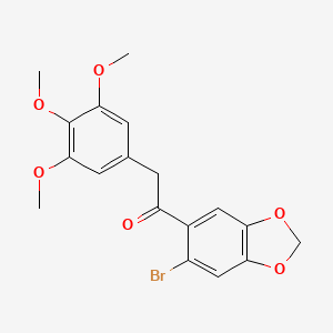 1-(6-Bromo-2H-1,3-benzodioxol-5-yl)-2-(3,4,5-trimethoxyphenyl)ethan-1-one