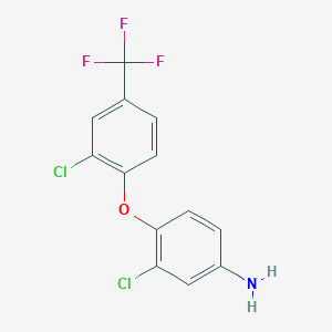 3-Chloro-4-[2-chloro-4-(trifluoromethyl)phenoxy]aniline