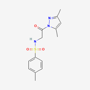 N-[2-(3,5-Dimethyl-1H-pyrazol-1-yl)-2-oxoethyl]-4-methylbenzene-1-sulfonamide