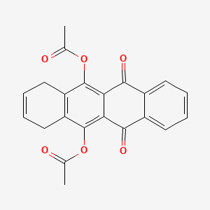 molecular formula C22H16O6 B14617246 6,11-Dioxo-1,4,6,11-tetrahydrotetracene-5,12-diyl diacetate CAS No. 58976-90-2