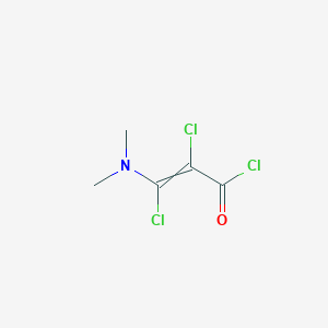 molecular formula C5H6Cl3NO B14617269 2,3-Dichloro-3-(dimethylamino)prop-2-enoyl chloride CAS No. 57243-88-6