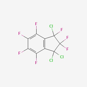 molecular formula C9Cl3F7 B14617282 1,1,3-Trichloro-2,2,3,4,5,6,7-heptafluoro-2,3-dihydro-1H-indene CAS No. 58161-55-0