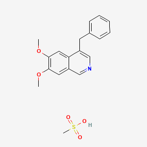 4-Benzyl-6,7-dimethoxyisoquinoline;methanesulfonic acid