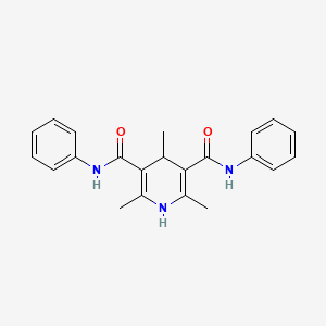 molecular formula C22H23N3O2 B14617303 2,4,6-trimethyl-3-N,5-N-diphenyl-1,4-dihydropyridine-3,5-dicarboxamide CAS No. 58395-08-7