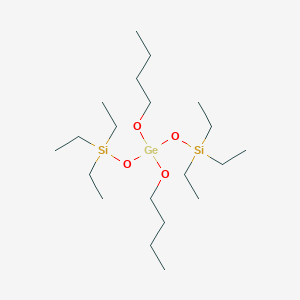 molecular formula C20H48GeO4Si2 B14617352 5,5-Dibutoxy-3,3,7,7-tetraethyl-4,6-dioxa-3,7-disila-5-germanonane CAS No. 60670-07-7