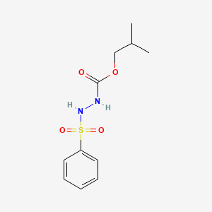 molecular formula C11H16N2O4S B14617384 2-Methylpropyl 2-(benzenesulfonyl)hydrazine-1-carboxylate CAS No. 58358-78-4