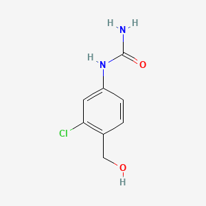 molecular formula C8H9ClN2O2 B14617389 (3-Chloro-4-(hydroxymethyl)phenyl)urea CAS No. 59587-04-1