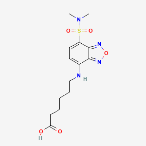 molecular formula C14H20N4O5S B1461740 6-[[7-(N,N-Dimethylaminosulfonyl)-2,1,3-benzoxadiazol-4-yl]amino]hexanoic Acid CAS No. 1820741-40-9