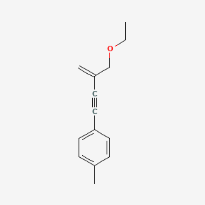 molecular formula C14H16O B14617476 1-[3-(Ethoxymethyl)but-3-en-1-yn-1-yl]-4-methylbenzene CAS No. 60512-52-9