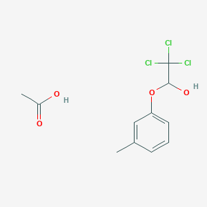 Acetic acid;2,2,2-trichloro-1-(3-methylphenoxy)ethanol