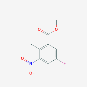 molecular formula C9H8FNO4 B1461749 Methyl 5-fluoro-2-methyl-3-nitrobenzoate CAS No. 697739-03-0