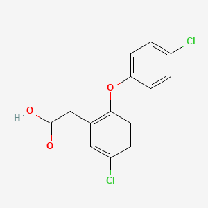 molecular formula C14H10Cl2O3 B1461751 2-(2-(4-Chlorophenoxy)-5-chlorophenyl)acetic acid CAS No. 57388-57-5