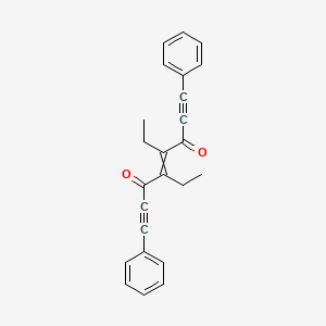 molecular formula C24H20O2 B14617577 4,5-Diethyl-1,8-diphenyloct-4-ene-1,7-diyne-3,6-dione CAS No. 59973-02-3