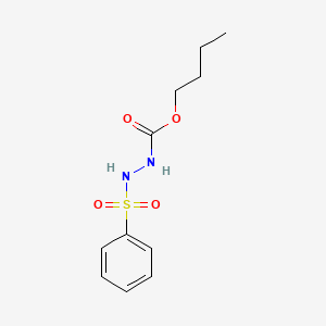 molecular formula C11H16N2O4S B14617584 Butyl 2-(benzenesulfonyl)hydrazine-1-carboxylate CAS No. 58358-77-3