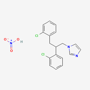 1-[2,3-Bis(2-chlorophenyl)propyl]imidazole;nitric acid