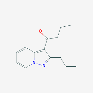 molecular formula C14H18N2O B14617666 1-(2-Propylpyrazolo[1,5-a]pyridin-3-yl)butan-1-one CAS No. 57226-81-0