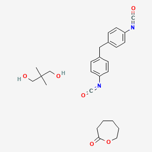 molecular formula C26H32N2O6 B14617699 2,2-Dimethylpropane-1,3-diol;1-isocyanato-4-[(4-isocyanatophenyl)methyl]benzene;oxepan-2-one CAS No. 59330-00-6