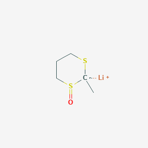 molecular formula C5H9LiOS2 B14617728 Lithium 2-methyl-1-oxo-1,3lambda~4~-dithian-2-ide CAS No. 60349-90-8