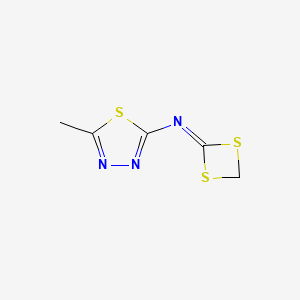 N-(5-Methyl-1,3,4-thiadiazol-2-yl)-1,3-dithietan-2-imine