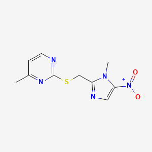 4-Methyl-2-{[(1-methyl-5-nitro-1H-imidazol-2-yl)methyl]sulfanyl}pyrimidine