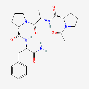 molecular formula C24H33N5O5 B14617754 1-Acetyl-L-prolyl-L-alanyl-L-prolyl-L-phenylalaninamide CAS No. 60240-15-5