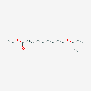 molecular formula C19H36O3 B14617762 Propan-2-yl 3,7-dimethyl-9-[(pentan-3-yl)oxy]non-2-enoate CAS No. 57549-04-9