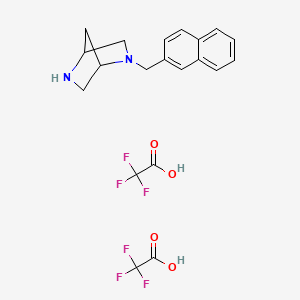 molecular formula C20H20F6N2O4 B1461780 2-Naphthalen-2-yl-methyl-2,5-diazabicyclo[2.2.1]heptane ditrifluoroacetate CAS No. 845866-75-3