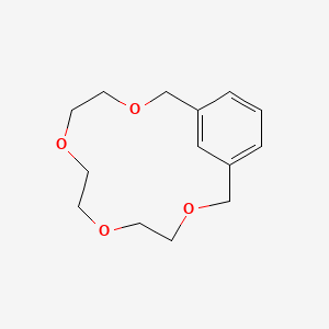 molecular formula C14H20O4 B14617815 3,6,9,12-Tetraoxabicyclo[12.3.1]octadeca-1(18),14,16-triene CAS No. 57624-50-7