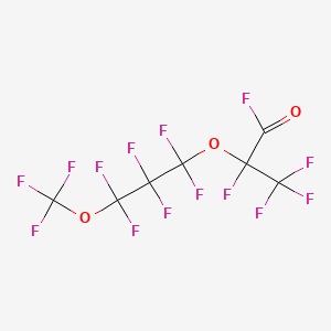 molecular formula C7F14O3 B14617835 Propanoyl fluoride, 2,3,3,3-tetrafluoro-2-[1,1,2,2,3,3-hexafluoro-3-(trifluoromethoxy)propoxy]- CAS No. 58194-00-6