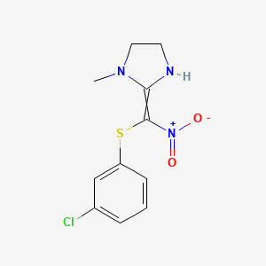 2-{[(3-Chlorophenyl)sulfanyl](nitro)methylidene}-1-methylimidazolidine