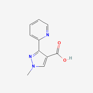 molecular formula C10H9N3O2 B1461790 1-methyl-3-(pyridin-2-yl)-1H-pyrazole-4-carboxylic acid CAS No. 1152510-81-0