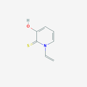 molecular formula C7H7NOS B14617931 1-Ethenyl-3-hydroxypyridine-2(1H)-thione CAS No. 58379-46-7