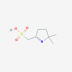 molecular formula C7H13NO3S B14617961 2H-Pyrrole-5-methanesulfonic acid, 3,4-dihydro-2,2-dimethyl- CAS No. 57625-16-8