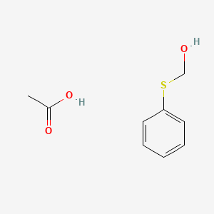 molecular formula C9H12O3S B14618015 Acetic acid--(phenylsulfanyl)methanol (1/1) CAS No. 57440-42-3